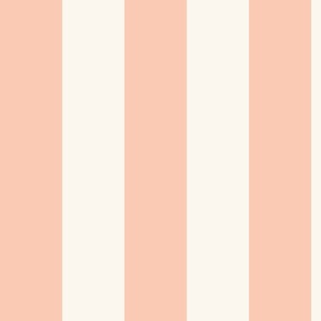 Large// peach simple modern circus tent chic stripes in off white