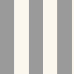 Large// Gray simple modern circus tenet stripes in off white