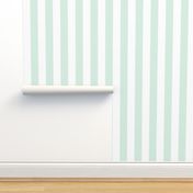 2 inch wide cabana vertical awning stripes in seagrass cyan and white. 