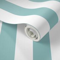 2 inch wide cabana vertical awning stripes in ocean cyan and white.