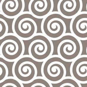 Bold Swirls Medium Taupe 8d8178: Small