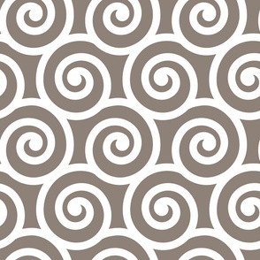 Bold Swirls Medium Taupe 8d8178: Large