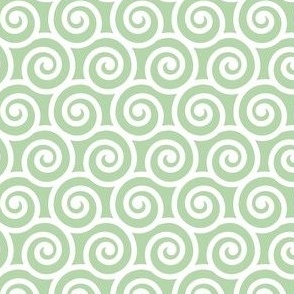 Bold Swirls on Creamy Green b5d6aa: Extra Small