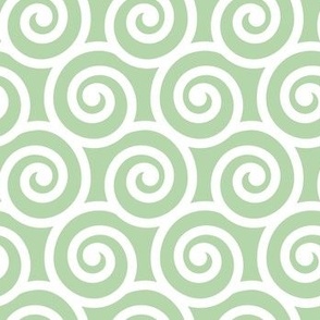 Bold Swirls on Creamy Green b5d6aa: Small