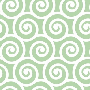 Bold Swirls on Creamy Green b5d6aa: Medium