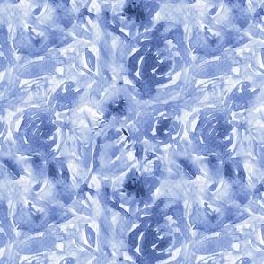 Blue Chinoiserie Roses Pattern