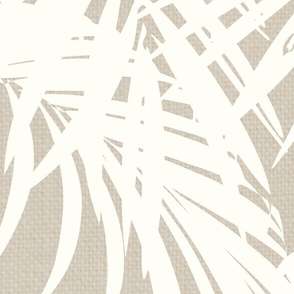 JUMBO Palm frond - textured, beige 