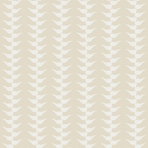 Heliconia Minimalist Silhouette - Monochrome Neutral Egret Taupe and off white - Small