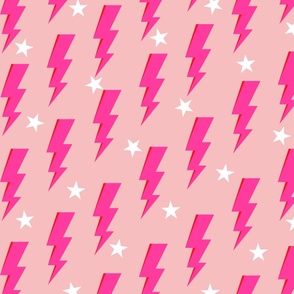 Lightning Pink Background Y2K Pattern