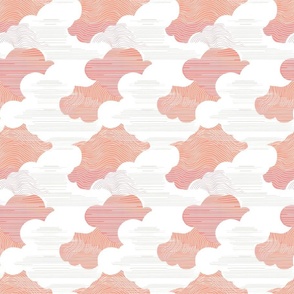 Small Blush Zen Clouds - Serene Abstract