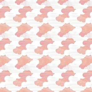 Tiny Blush Zen Clouds - Serene Abstract