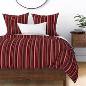 uneven monochromatic stripes with decorative hand drawn detail in burgundy