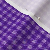 Textured Glitch Gingham Plaid, Violet Purple