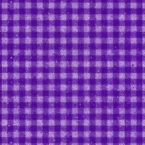 Textured Glitch Gingham Plaid, Violet Purple