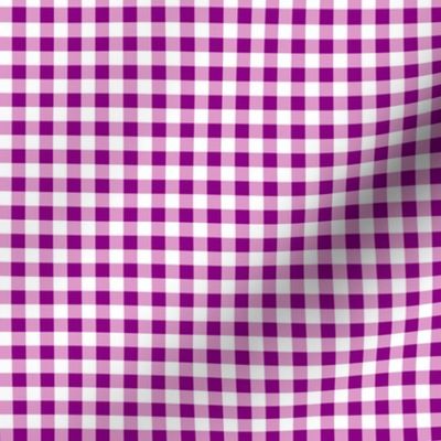 Classic Gingham Plaid, Radiant Violet and White