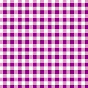 Classic Gingham Plaid, Radiant Violet and White