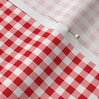 Classic Gingham Plaid, Red and White