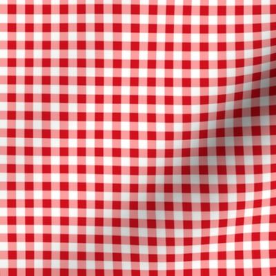 Classic Gingham Plaid, Red and White