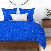 Polka Dot Stripes in Electric Shades of Blue, Large