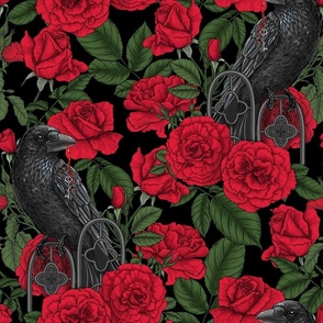 Ravens and red roses
