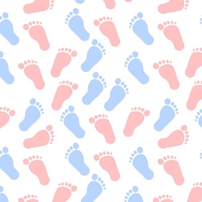 Pink and Blue Baby Feet