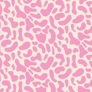 Hot Pink abstract cow print -medium Scale 