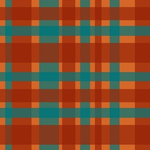 This Will Be Our Plaid (20") - orange, blue, brown (ST2022TOP)