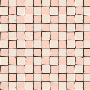 Square blocks in light pink blush tone-small