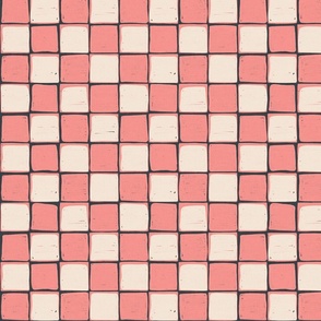 Square blocks in dark pink-small
