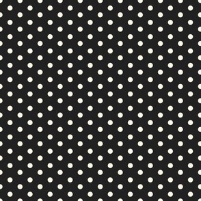 (S) Polka dots -  black background