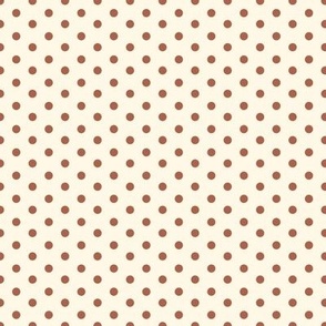 (S) Amaro rusty red polka dots