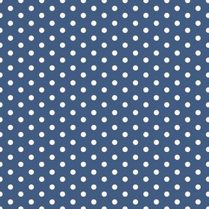 (S) Polka dots -  Blue background