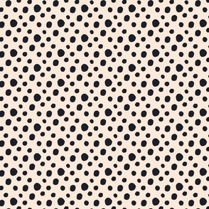 Charcoal black Polka Dot Small