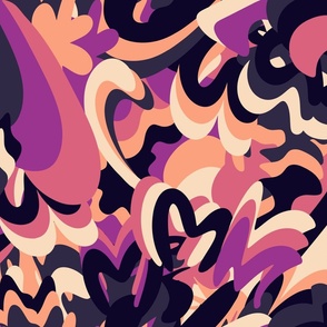 Summer Splash Abstract (24") - purple, pink, orange (ST2021SS)