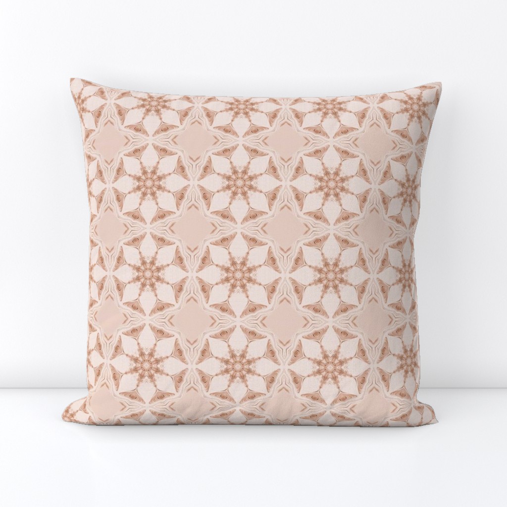 two-tone octagon bloom - pastel apricot chequers
