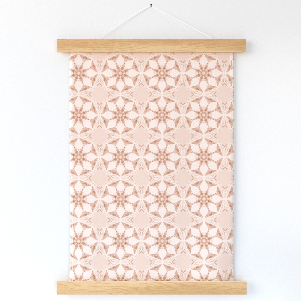 two-tone octagon bloom - pastel apricot chequers