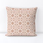 two-tone octagon bloom - pastel apricot chequers