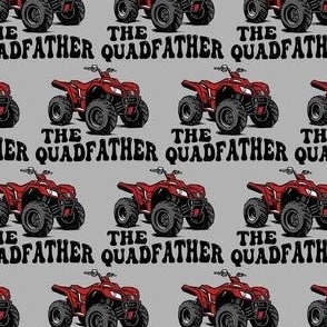 Small The Quadfather 4x4 ATV Off Roading Red and Grey
