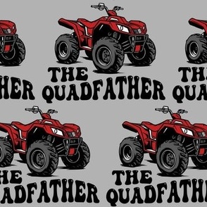 Large The Quadfather 4x4 ATV Off Roading Red and Grey