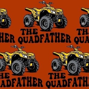 Large The Quadfather 4x4 ATV Off Roading  Yellow and Rust