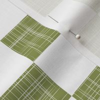 Green And White Patchwork Checkerboard Squares