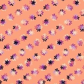 Floral Arrangement (3") - peach, purple (ST2021FA)