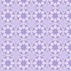 octagon bloom chequers - lilac