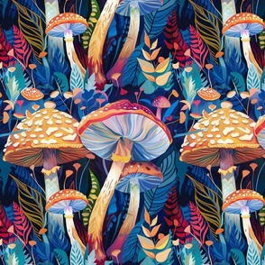 groovy magic mushroom fairy tale forest