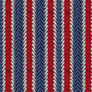 Patriotic Herringbone Weave