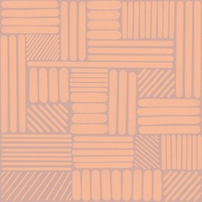 Hand-drawn minimalist stripes (peach/lilac)