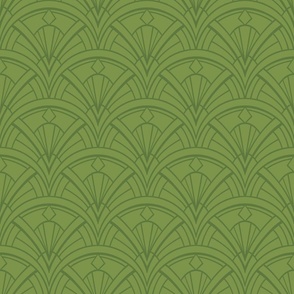 Green Art Deco Mid-Century Modern Ornate 24 inch