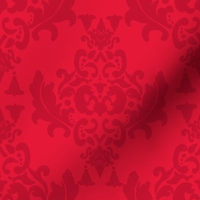 Delicious Damask in Orange Red