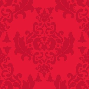 Delicious Damask in Orange Red