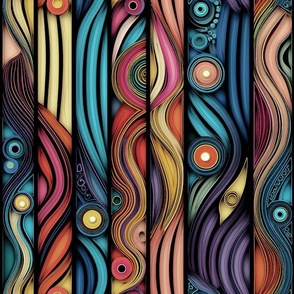 M quilled paper vertical sections T316